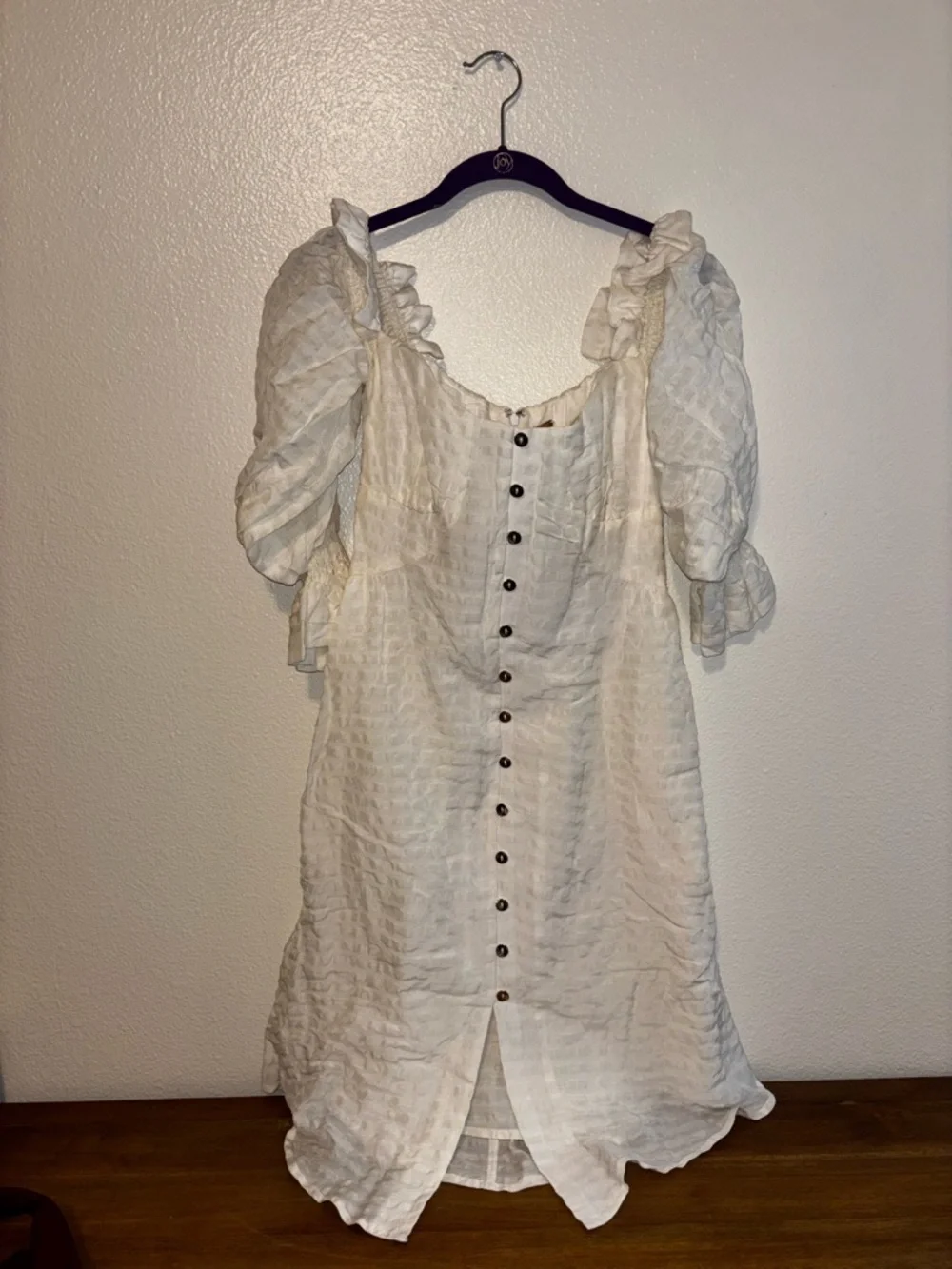 Cult Gaia Simona white linen off shoulder midi Dress size XS NWOT - Picture 3 of 6